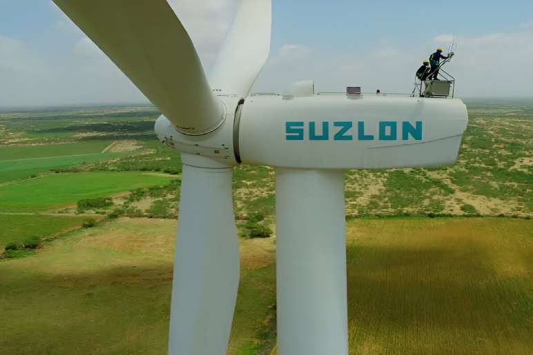 The third session of gains for the Suzlon Energy stock